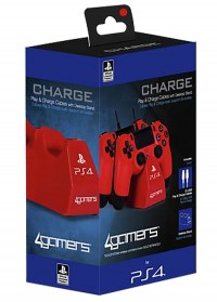 CHARGE Play and Charge Cables with Desktop Stand (Red)