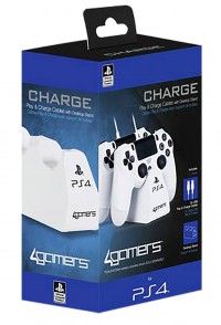 CHARGE Play and Charge Cables with Desktop Stand (White)